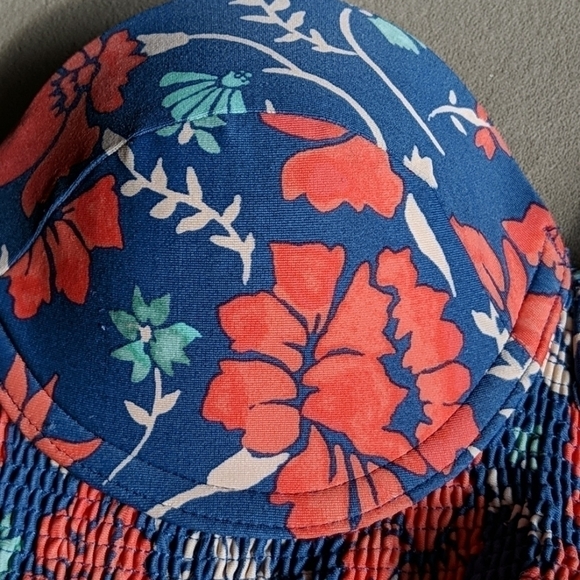 Tori Praver Bikini Swim strapless Top Only Floral XS Hawaii halter seafoam - Picture 3 of 8